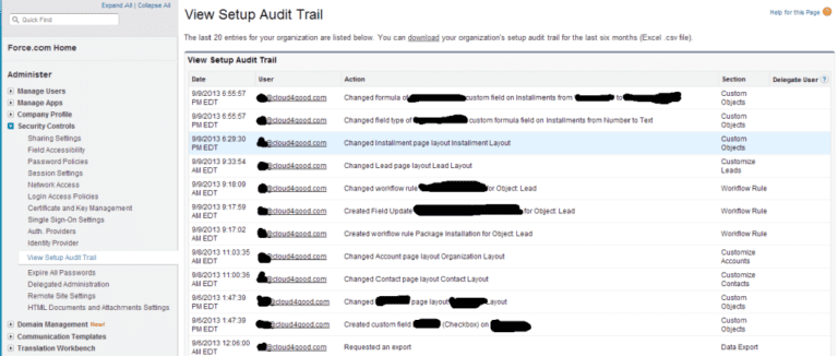 Salesforce Audit Trail - A Hidden Gem