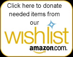 Yellow button: Click here to donate needed items from our wishlist amazon.com.