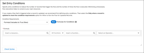 Salesforce Summer '22 Release - Formula Entry Conditions for Record-Triggered Flow