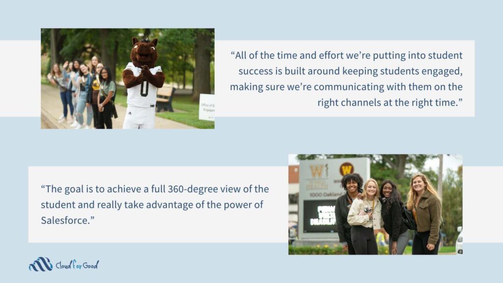 Western Michigan University Cloud for Good Salesforce customer success story quote 3