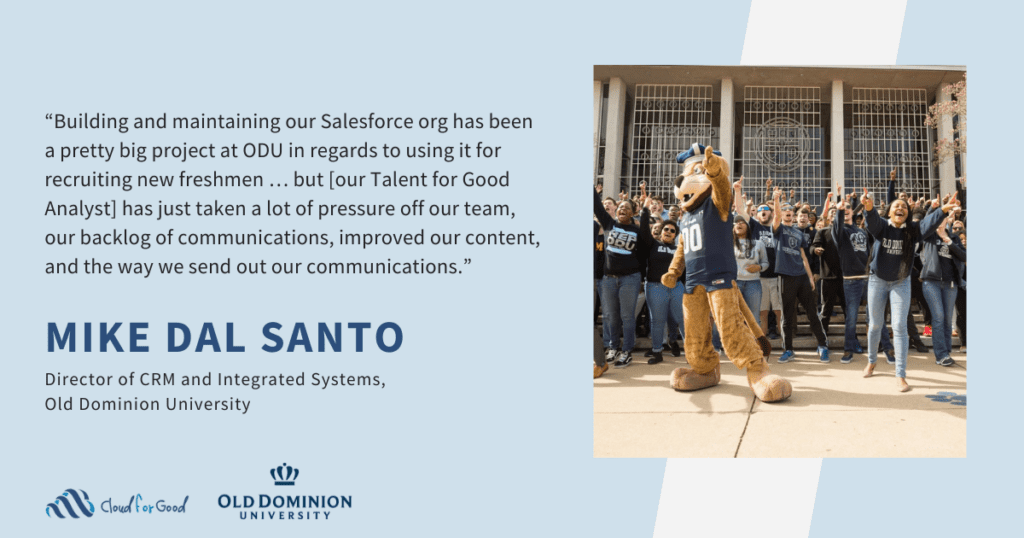 How Old Dominion University Built Its Salesforce Team with Talent for Good