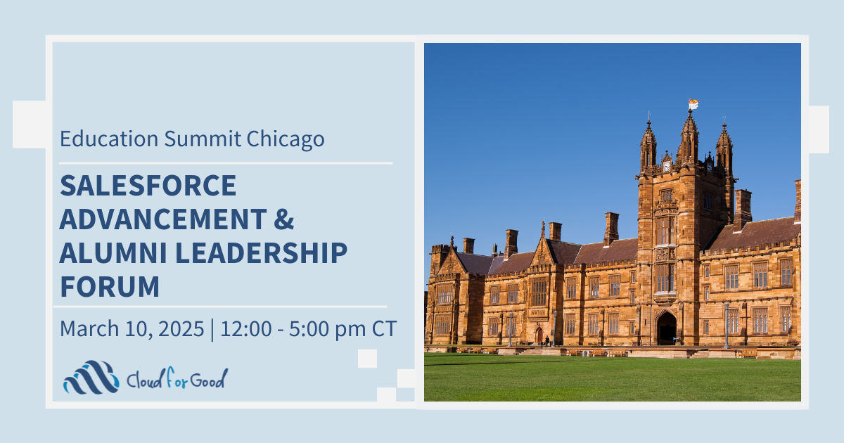 promotional tile for Salesforce Advancement & Alumni Leadership Forum