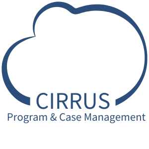 cloud with cirrus program and case management logo