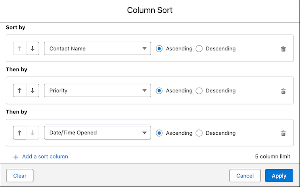 Sort List View by Multiple Columns
