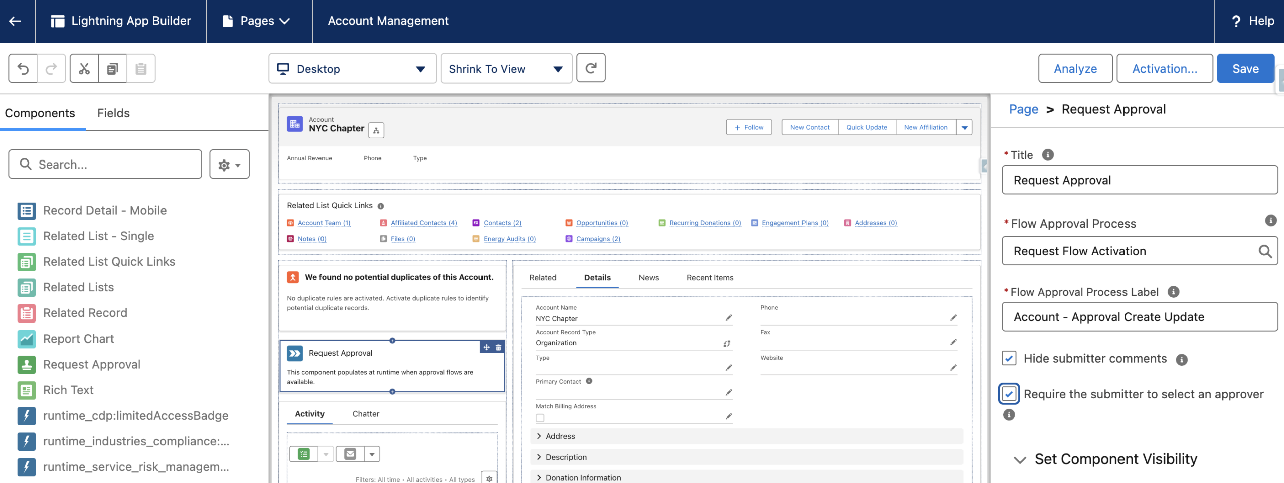 Request Approval LEX Component