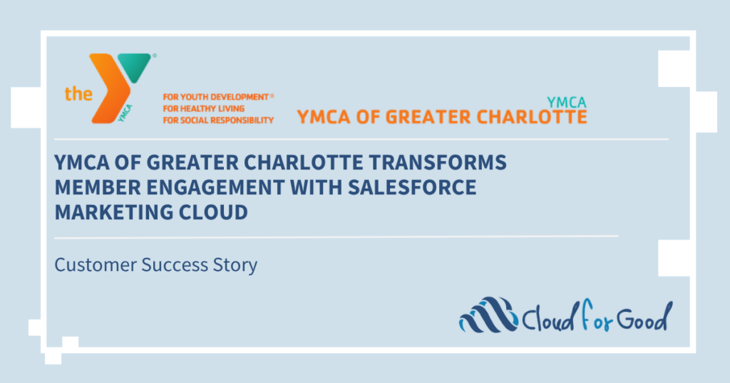 YMCA of Greater Chalotte Partnered with Cloud for Good