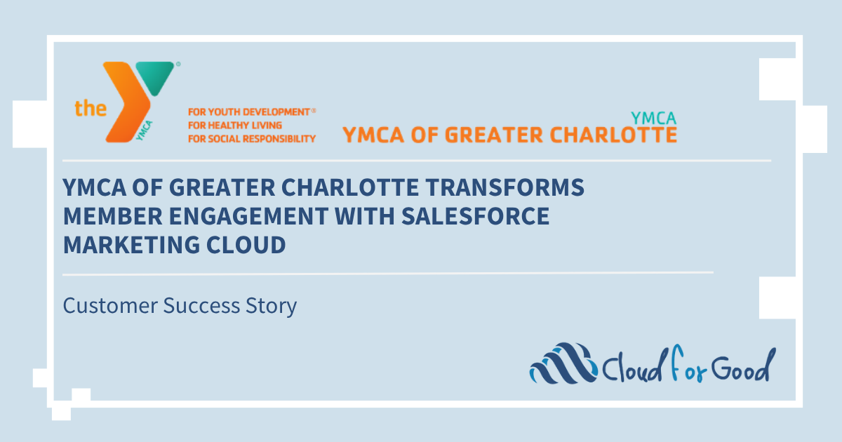 YMCA of Greater Chalotte Partnered with Cloud for Good