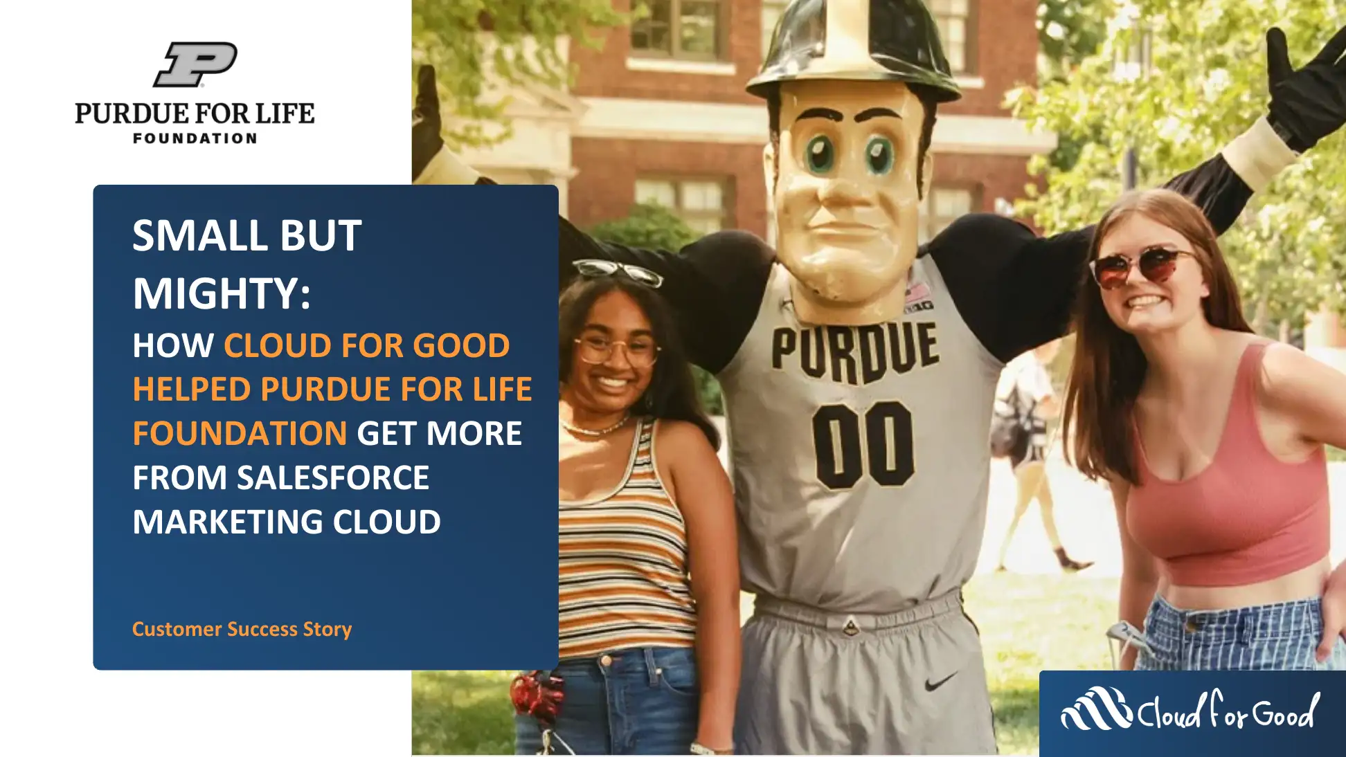 Purdue for Life Foundation team collaborating on Salesforce Marketing Cloud strategy